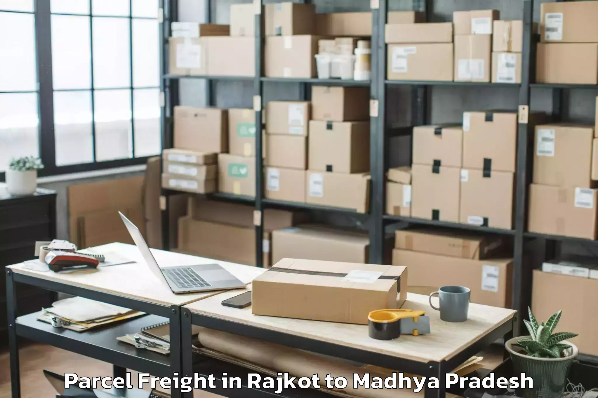 Hassle-Free Rajkot to Nalkheda Parcel Freight